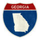 Georgia State Interstate road sign